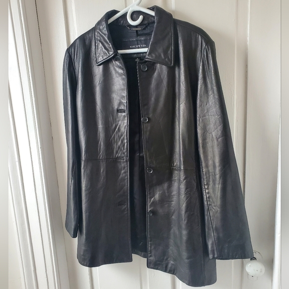 90s Vintage Leather Jacket - XL - Picture 1 of 4